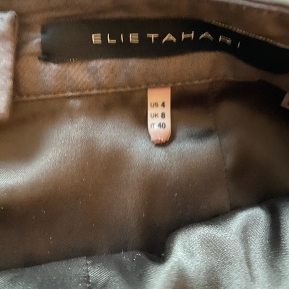 Gorgeous Taupe Ellie Tahari Pleated A-line Skirt - Picture 4 of 8